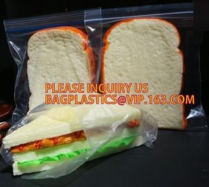 Color box packing 50 count custom LDPE clear reclosable plastic ziplock bag, zipper bag with red line on the top, bageas