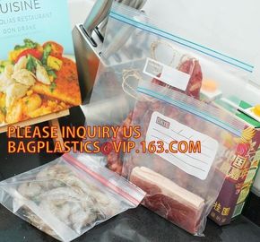 waterproof various color ldpe custom plastic ziplock bag, LDPE zipper freezer bags with box, waterproof Slider zipper ba