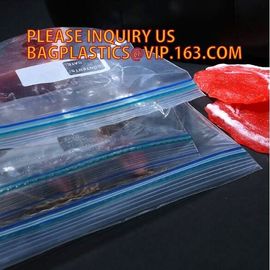 Resealable LDPE Food Grade Double Zipper Seal Bag for Packing Sandwich, Gravure printing LDPE plastic double ziplock san