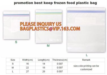 Freezer PE Double Zipper Seal Bag For Packaging Fresh Fruit, Double Color Zip Seal Bag with Custom Printing, bagease, pa