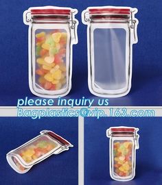 Resealable three -side sealed Aluminum Foil Zip Lock Bag/Food Moisture-proof Ziplock Pouch with Custom Logo, bagease