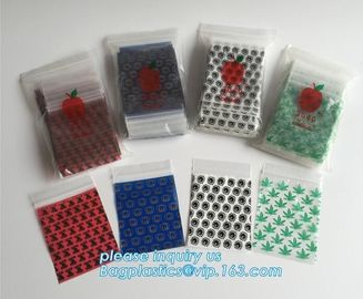 ZIP LOCK BAG with red line, colored small zip lock plastic bag, 2020 Apple Mini Ziplock 100 Baggies 25 Random Designs Pr