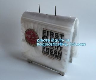 Custom Design Deli Saddle Zip Lock Bag, Virgin LDPE Reclosable Plastic ziplock saddle bag deli bag with Printed Logo for