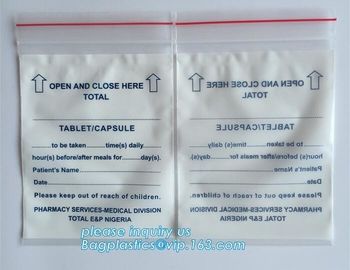 ldpe zip lock medicine bag small printed ziplock pill bag, medical/drug/pill zip lock bags, resealable print ziplock/zip