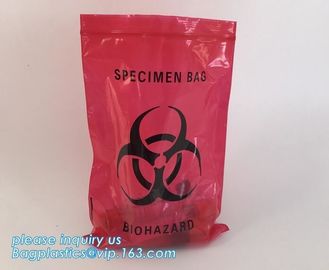 BioHazard Zip Lock Medical Specimen Bags, LDPE Biohazard Specimen Ziplock Bag For Laboratory, Lab Bags /Specimen Bags/zi