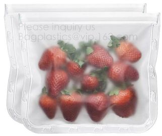 PLA compostable plastic fresh vegetables packaging bag,Custom Logo Ziplock Reusable Silicone Fresh Sandwich Cooking Bag