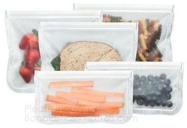 PLA compostable plastic fresh vegetables packaging bag,Custom Logo Ziplock Reusable Silicone Fresh Sandwich Cooking Bag