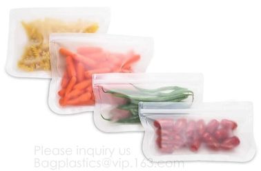 PLA compostable plastic fresh vegetables packaging bag,Custom Logo Ziplock Reusable Silicone Fresh Sandwich Cooking Bag