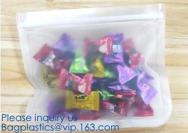 Large Reusable Vacuum Zipper Preservation Freezer sandwich Ziplock Cooking Fresh Zip Silicone Food Storage Bags With Tim