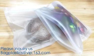 Large Reusable Vacuum Zipper Preservation Freezer sandwich Ziplock Cooking Fresh Zip Silicone Food Storage Bags With Tim