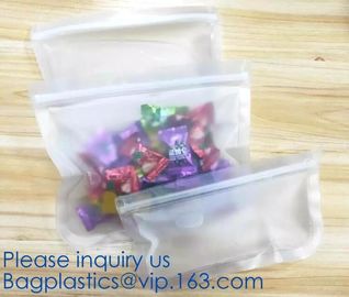 Essential housewares, Fresh Lock, Seal Fresh, Portable Reusable Food Ziplock Seal Silicone Fresh Freezer Bag For Travel