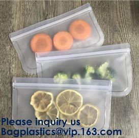 PEVA Snack Food Packaging 5pcs Set Pack Food Snack Storage PEVA Ziplock Reusable Peva Food Storage Zip Seal Sandwich Sna