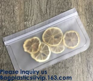 PEVA Snack Food Packaging 5pcs Set Pack Food Snack Storage PEVA Ziplock Reusable Peva Food Storage Zip Seal Sandwich Sna
