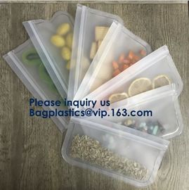 5pcs Set Pack Food Snack Storage PEVA Ziplock Reusable Peva Food Storage Zip Seal Sandwich Snack Bag, Bagease Bagplastic