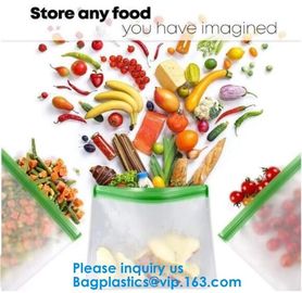 FDA Approved Zip Lock Bags Food Packaging Zipper peva Reusable Ziplock Sandwich Bag,Eco-Friendly Soft Clear PEVA Bag Wit