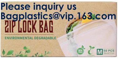 100% Compostable Ziplock Freezer Bags Resealable Sandwich Bag, 20 Count,Ziplock Freezer Bag for School, ASTM D6400 pack