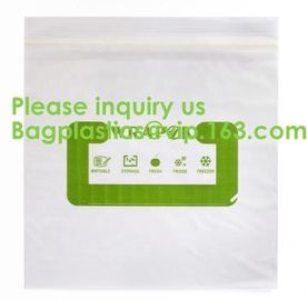 100% Compostable Ziplock Freezer Bags Resealable Sandwich Bag, 20 Count,Ziplock Freezer Bag for School, ASTM D6400 pack