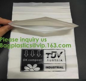 PLA compostable Clear poly custom printed plastic ziplock bags,APPAREL Dress Ziplock Bag,garment packaging bag, bagease
