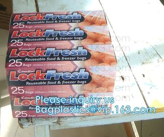 Zipper Food Storage Freezer Bags, Fresh, Sandwich, Freezer, Fold over, bread, Quart, Gallon, American value