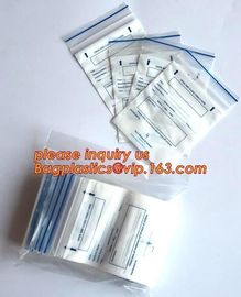 BIODEGRADABLE medical ziplock pill bags white block, medical zipper closing bags, Disposable medical surgical packaging