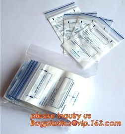 BIODEGRADABLE medical ziplock pill bags white block, medical zipper closing bags, Disposable medical surgical packaging