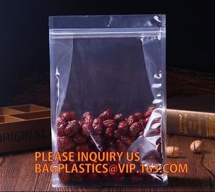 printable plastic ziplock bag for candy snack food package, side seal pp plastic zip lock bag die cut hole, pp bag