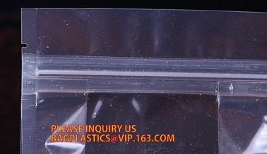 pp ziplock crystal bag, polypropylene zipper Double Zipper Track LDPE Plastic Transparent Zip Lock Bag