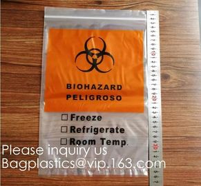 Biohazard Pathology Specimen Medical Zipper Bag,Kangaroo Bag, Compostable Bag Customized Stand Up Pouch, BAGEASE, BAGPLA