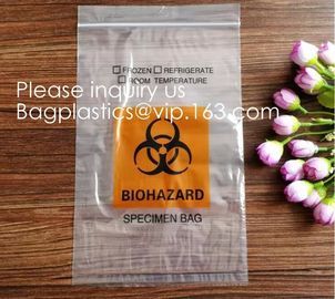 Biohazard Pathology Specimen Medical Zipper Bag,Kangaroo Bag, Compostable Bag Customized Stand Up Pouch, BAGEASE, BAGPLA