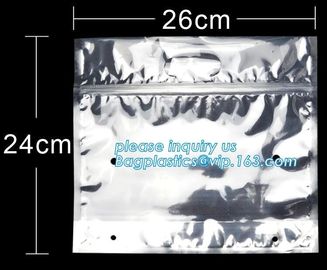 flat fresh food/dry food aluminium foil pop corn zipper bag, ZiplocK Storage For Saving Clothes Laminated Custom Vacuum