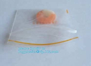 Plastic Custom Printed Ziplock Plastic Bags ZiplocK Bag For Packing Spare Part, yellow line, red line, red zip, yellow