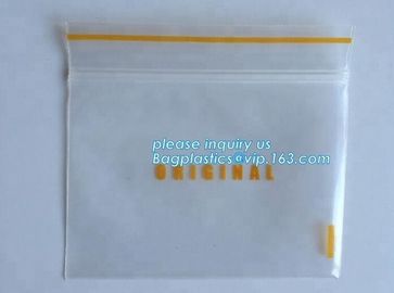 Plastic Custom Printed Ziplock Plastic Bags ZiplocK Bag For Packing Spare Part, yellow line, red line, red zip, yellow