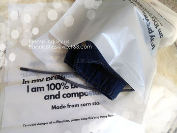 100% Compostable, biodegradable corn starch Zipper Slider Bags, Slider zipper bag, Eco carry bag pla bag Recyclable