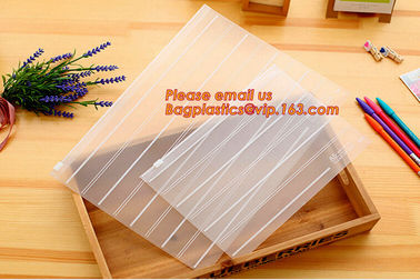 transparent clear PVC Slider zipper bag plastic bag with zipper, Vinyl Slider Red Zipper Clear PVC Bag, Printed PVC LDPE