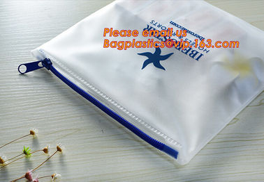 Printed PVC LDPE ziplock bags slider zip lock plastic bag, vinyl toiletry zipper bag pvc slider bag