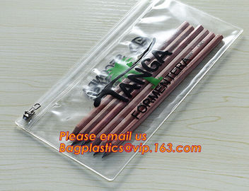 A4 clear plastic pp document carrying file folder zipper lock pocket bag with small button file wallet