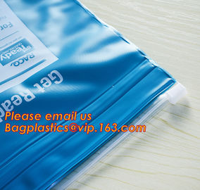 A5 small size 0.2mm thick custom printed plastic office poly file folder bag with zipper lock