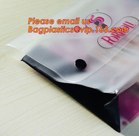 Office school filing supplies A4 plastic portable document file bag /envelope pocket file folder with button