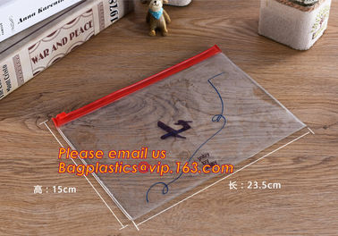 wholesaler PP Plastic poly file folder A4 zipper lock bag with custom printing