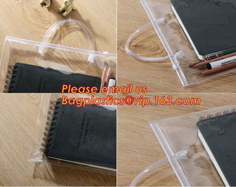 Simple clear Plastic PVC A4 file bag with zipper, pvc ziplock file bag, Custom PP A4 File Bag Document Bag Plastic Zippe