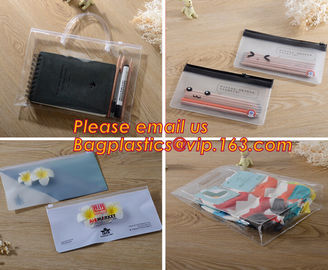 Simple clear Plastic PVC A4 file bag with zipper, pvc ziplock file bag, Custom PP A4 File Bag Document Bag Plastic Zippe