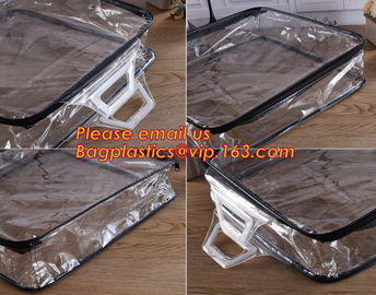 Eco-friendly wholesale travel cosmetic bag clear zipper pvc cosmetic bag for women