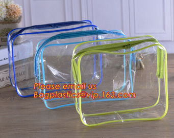 Eco-friendly wholesale travel cosmetic bag clear zipper pvc cosmetic bag for women