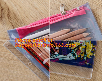 wholesaler school stationery plastic soft pvc clear colored pencil bags with cheap price