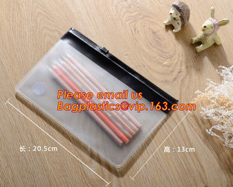 Promotion Custom Clear PVC Vinyl Plastic Zipper Pencil Bag, popular students custom plastic zipper pvc pencil bag