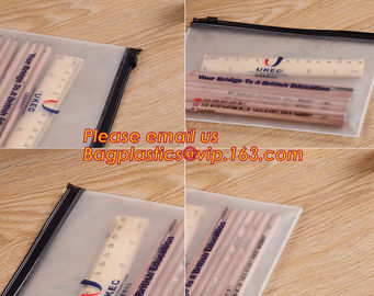 Promotion Custom Clear PVC Vinyl Plastic Zipper Pencil Bag, popular students custom plastic zipper pvc pencil bag