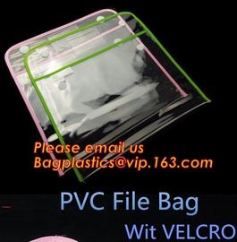 PVC Mesh File Packing Bag Plastic Mesh Zip Top File Pencil Bag PVC Packing Paper Bag