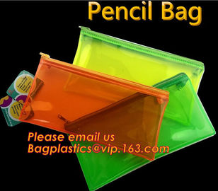 lovely water-proof pencil case promotional plastic mateiral pencil bag cleazipper file bag for pencil