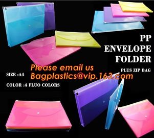 pp envelope pocket folder custom cute printed a4 plastic document carrying file folder bag