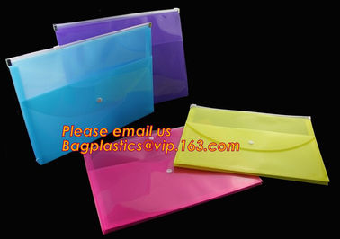 pp envelope pocket folder custom cute printed a4 plastic document carrying file folder bag